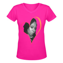 Load image into Gallery viewer, Custom V-Women&#39;s T-Shirt 1 Peter 3:3-6 Gentle &amp; Quiet Spirit