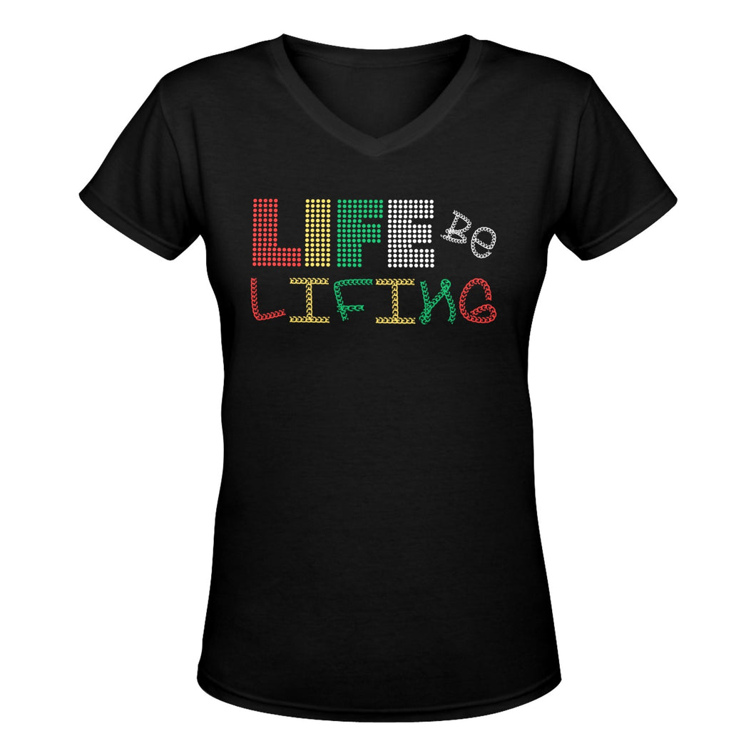 Life Be Lifing-But God Is Good/God Be Godding-V-Neck T-Shirt