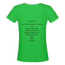 Load image into Gallery viewer, For I Know The Plans I Have For You - Jeremiah 29:11 V-Neck T-Shirt