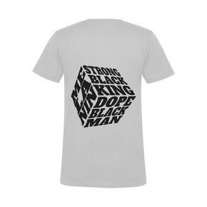 Ask, Trust, & Thank God/Melanin Strong & Dope Black King Men V-Neck T-Shirt
