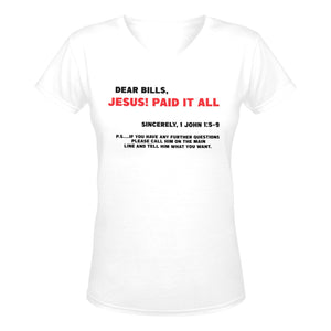 Jesus Paid It All V-Neck T-Shirt Restored Vision