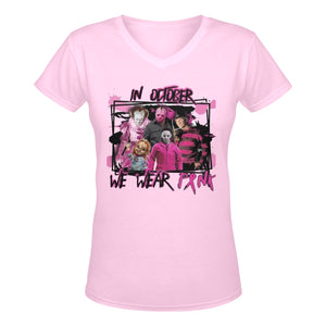 Pinktober V-Neck T-Shirt Restored Vision