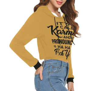 Customized All Over Print Crop Hoodie for Women
