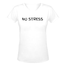 Load image into Gallery viewer, No Stress/Be Blessed - Women&#39;s Deep V-Neck T-shirt