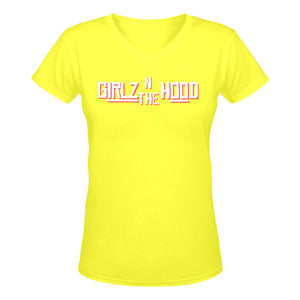 Girlz In The Hood - Women's Deep V-neck T-Shirt Karma
