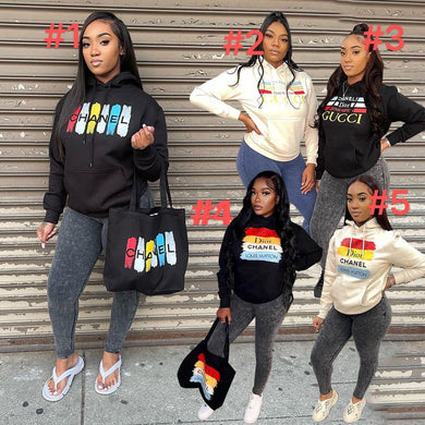 Designer Fashion Hoodie & Bag Set