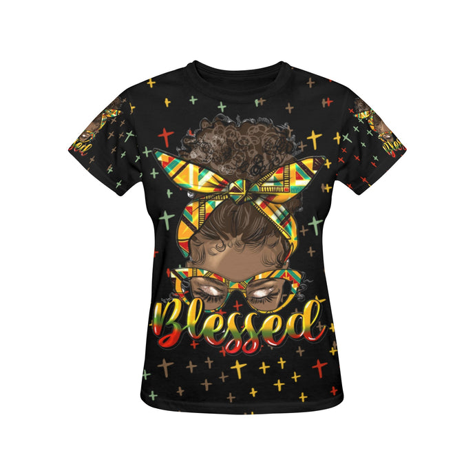Women's All Over Print Crew Neck T-Shirt Restored Vision