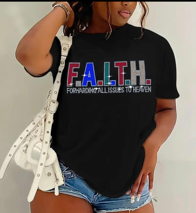 Rhinestones- F.A.I.T.H T-Shirt