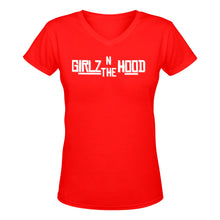 Load image into Gallery viewer, Girlz In The Hood - Women&#39;s Deep V-neck T-Shirt Karma