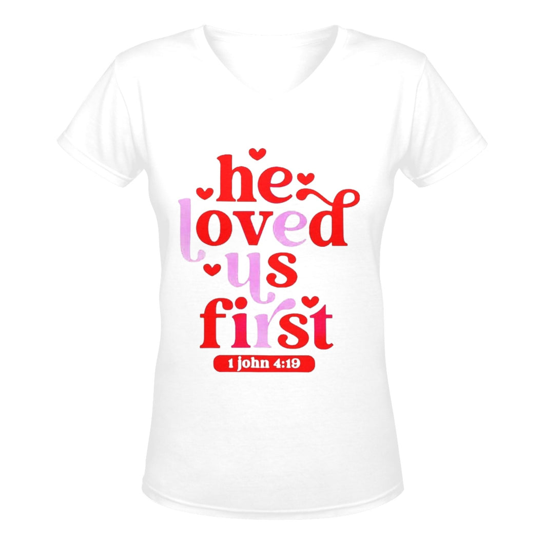 Women's Deep V-Neck T-Shirt Restored Vision