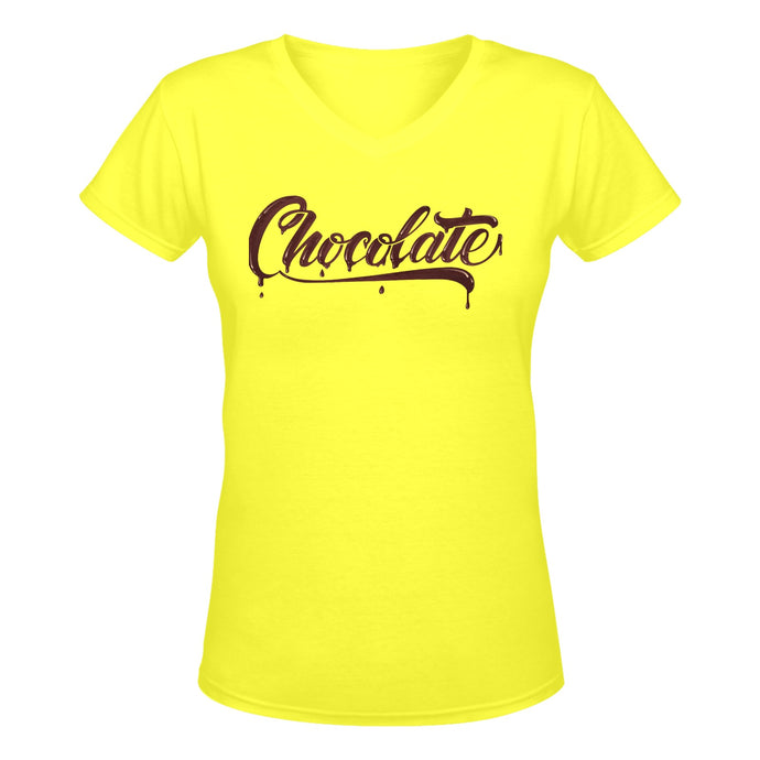 Chocolate Women's Deep V-Neck T-Shirt Karma