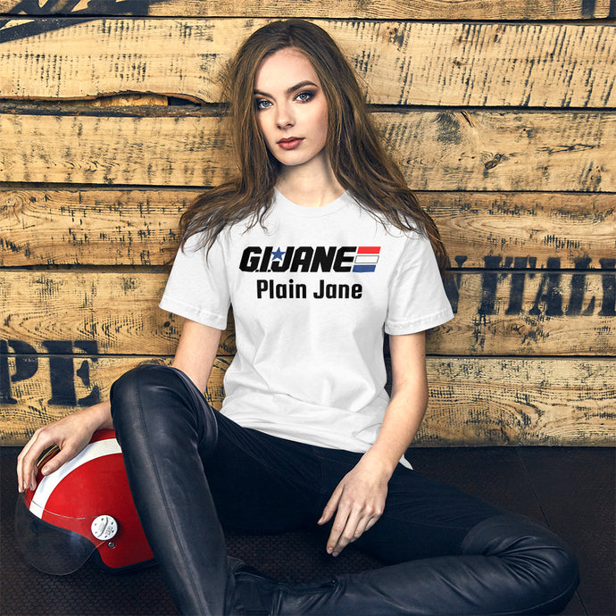 GI Jane Plain Jane White Short-Sleeve Unisex T-Shirt Gary, IN