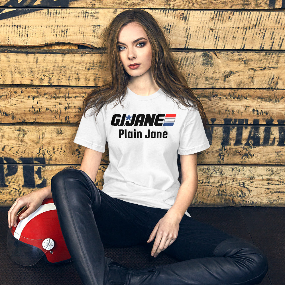 GI Jane Plain Jane White Short-Sleeve Unisex T-Shirt Gary, IN
