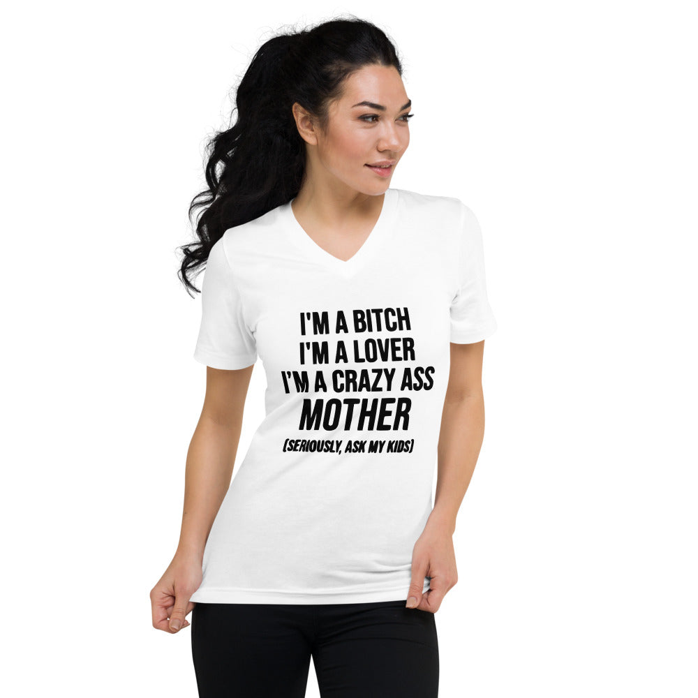 Crazy Sexy Cool Mother Short Sleeve V-Neck T-Shirt #Lol