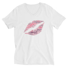 Load image into Gallery viewer, #KarismaSpeaks #Pinktober Short Sleeve V-Neck T-Shirt