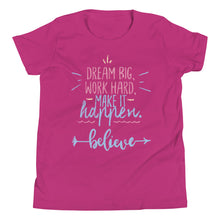 Load image into Gallery viewer, Zariah&#39;s Dream Big Work Hard Youth Short Sleeve T-Shirt