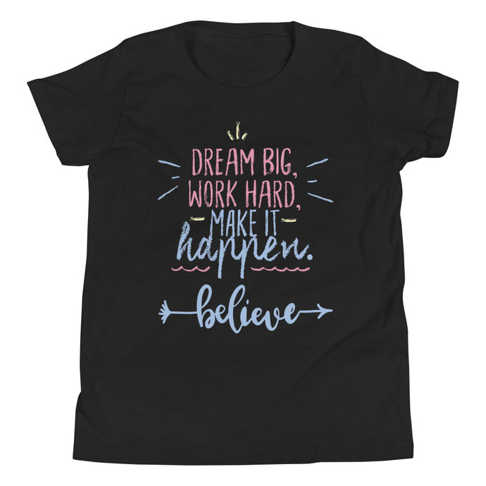 Zariah's Dream Big Work Hard Youth Short Sleeve T-Shirt